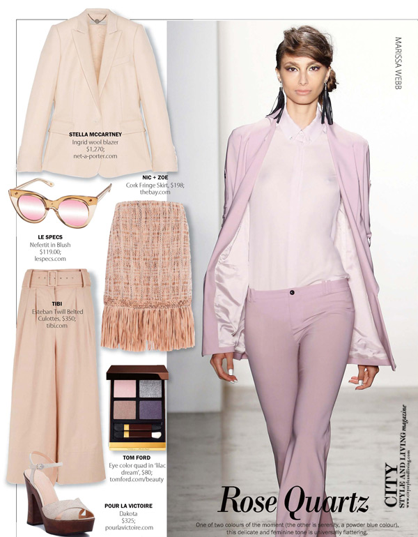 City Style and Living Magazine Rose Quartz for Spring 2016