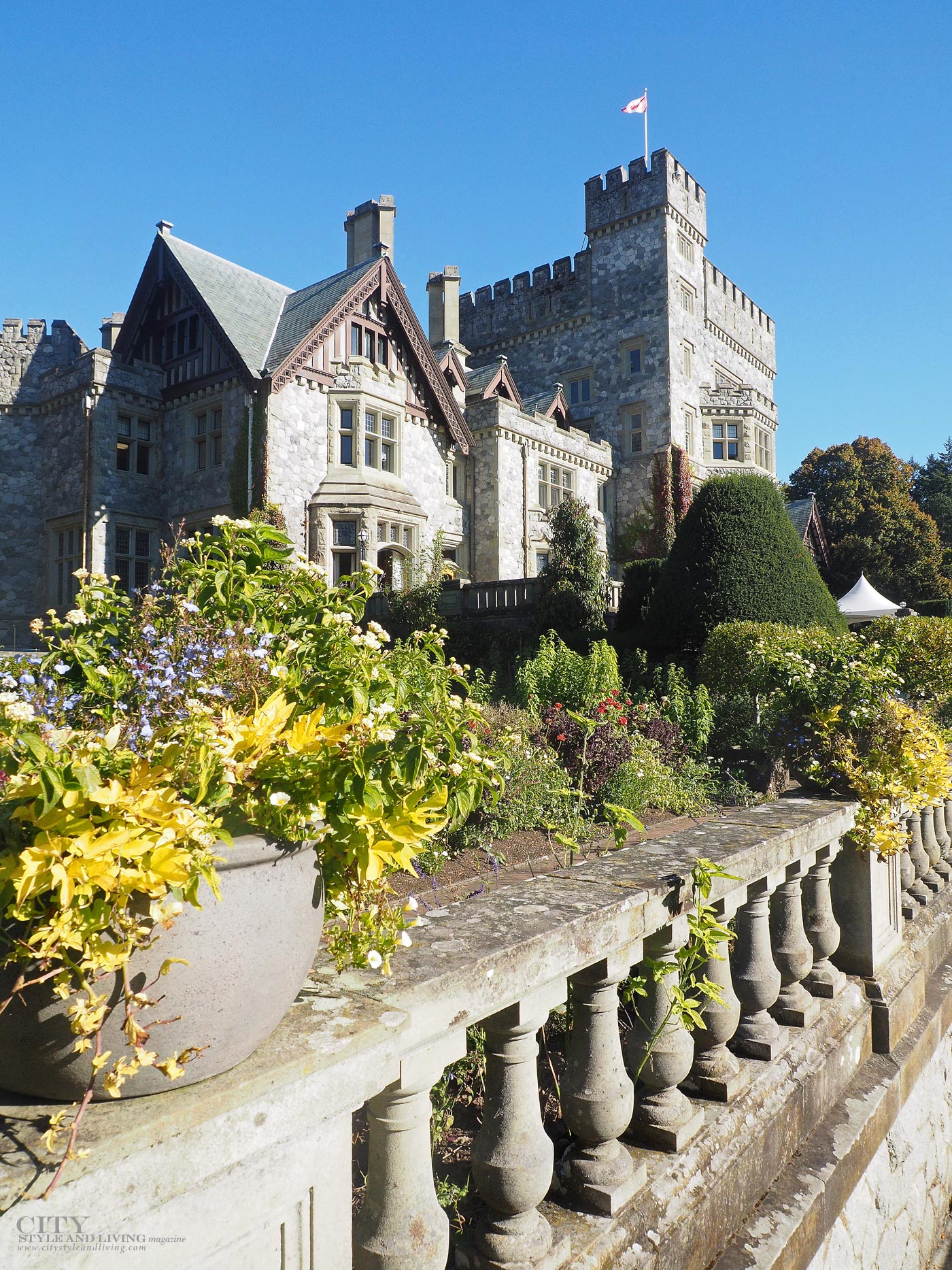 City Style and Living Magazine at Hatley Castle Parks and gardens in victoria
