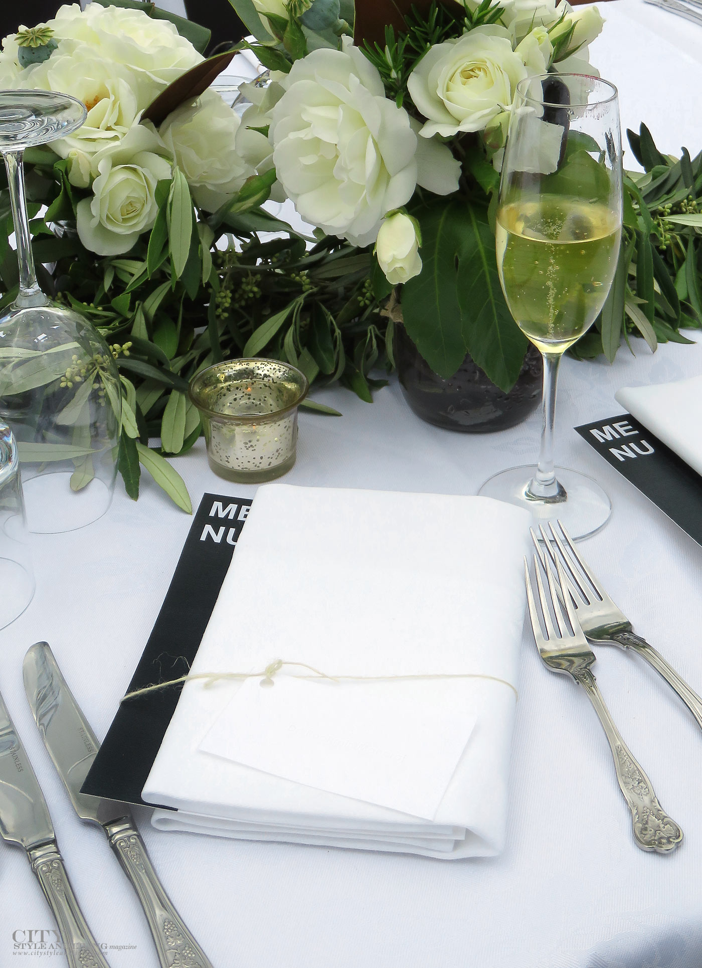 City Style and Living Magazine Food and Wine Classic Napier New Zealand table setting closeup
