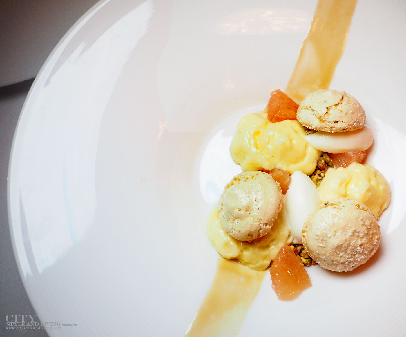 City Style and Living Magazine Chef John Besh August Creole Southern restaurant grapefruit pavlova