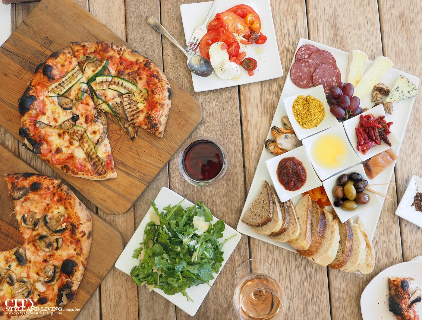 City Style and Living magazine new zealand coromandel mercury bay estate winery Italian lunch charcuterie and pizza