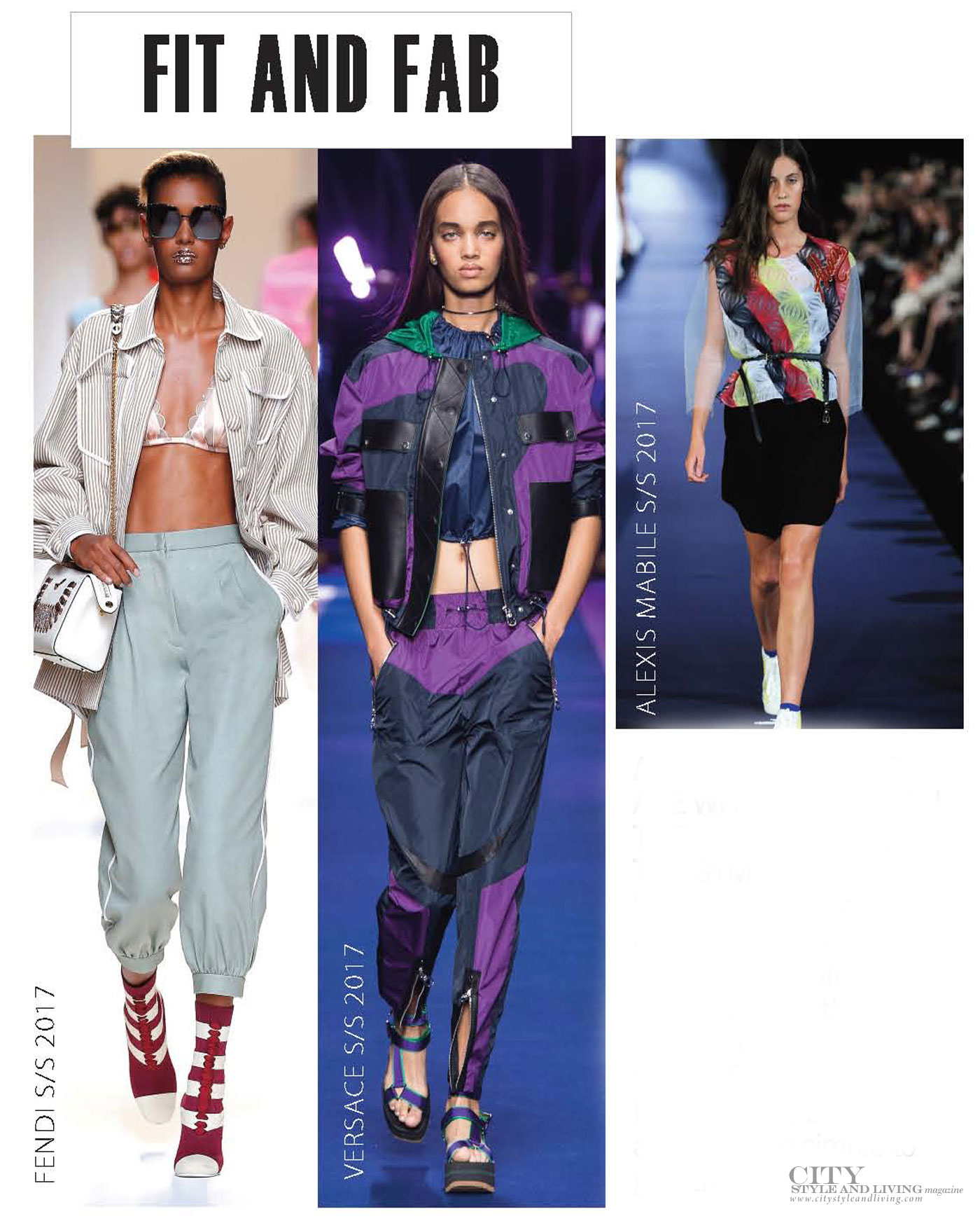 City Style and Living Magazine spring 2017 fashion trends fit sporty