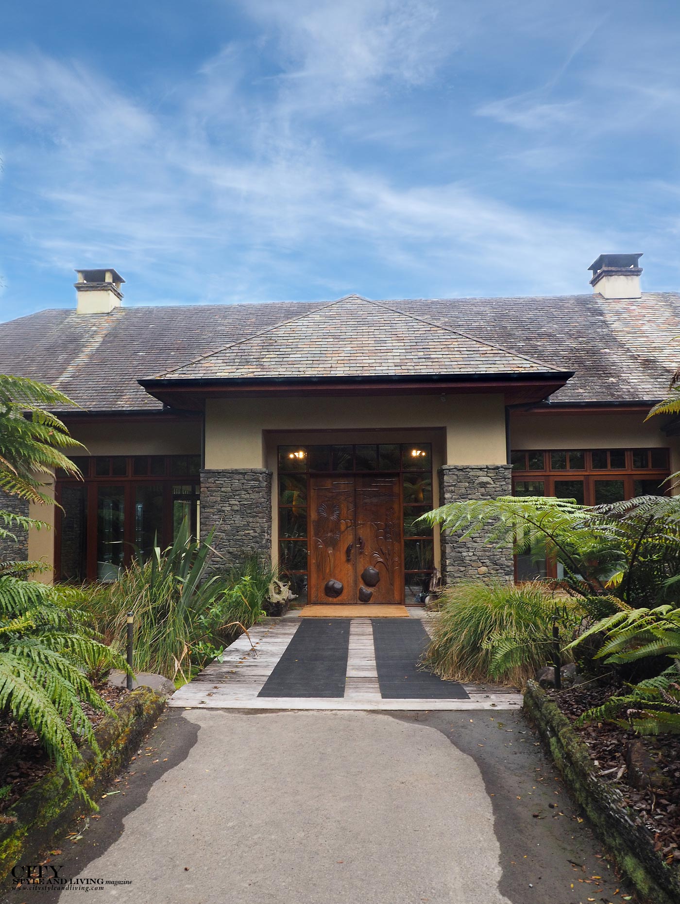 City Style and Living Magazine treetops lodge and estate exterior blue sky