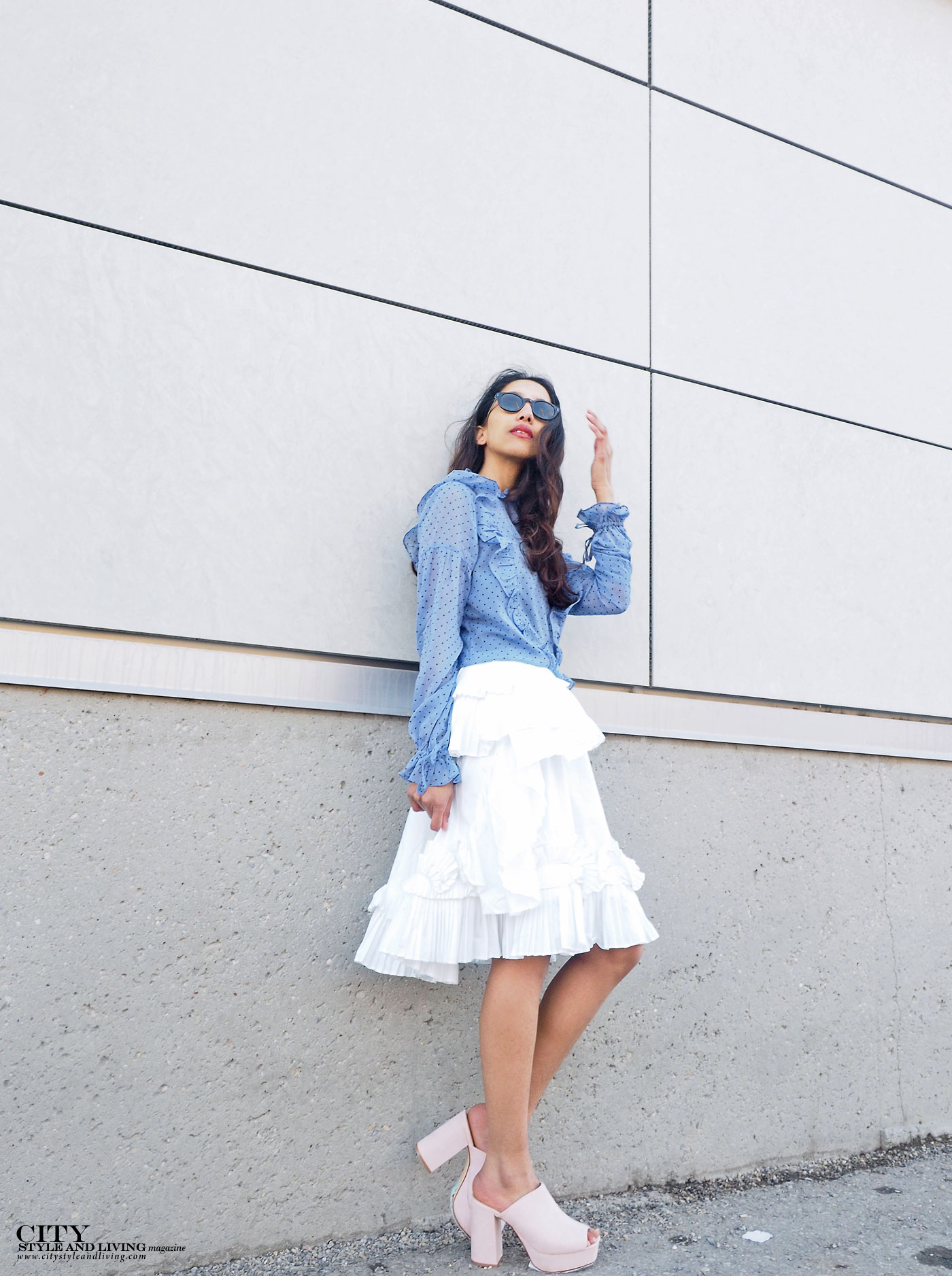 City style and living magazine The Editors Notebook style fashion blogger Shivana Maharaj how to wear frills for spring 2017 calgary