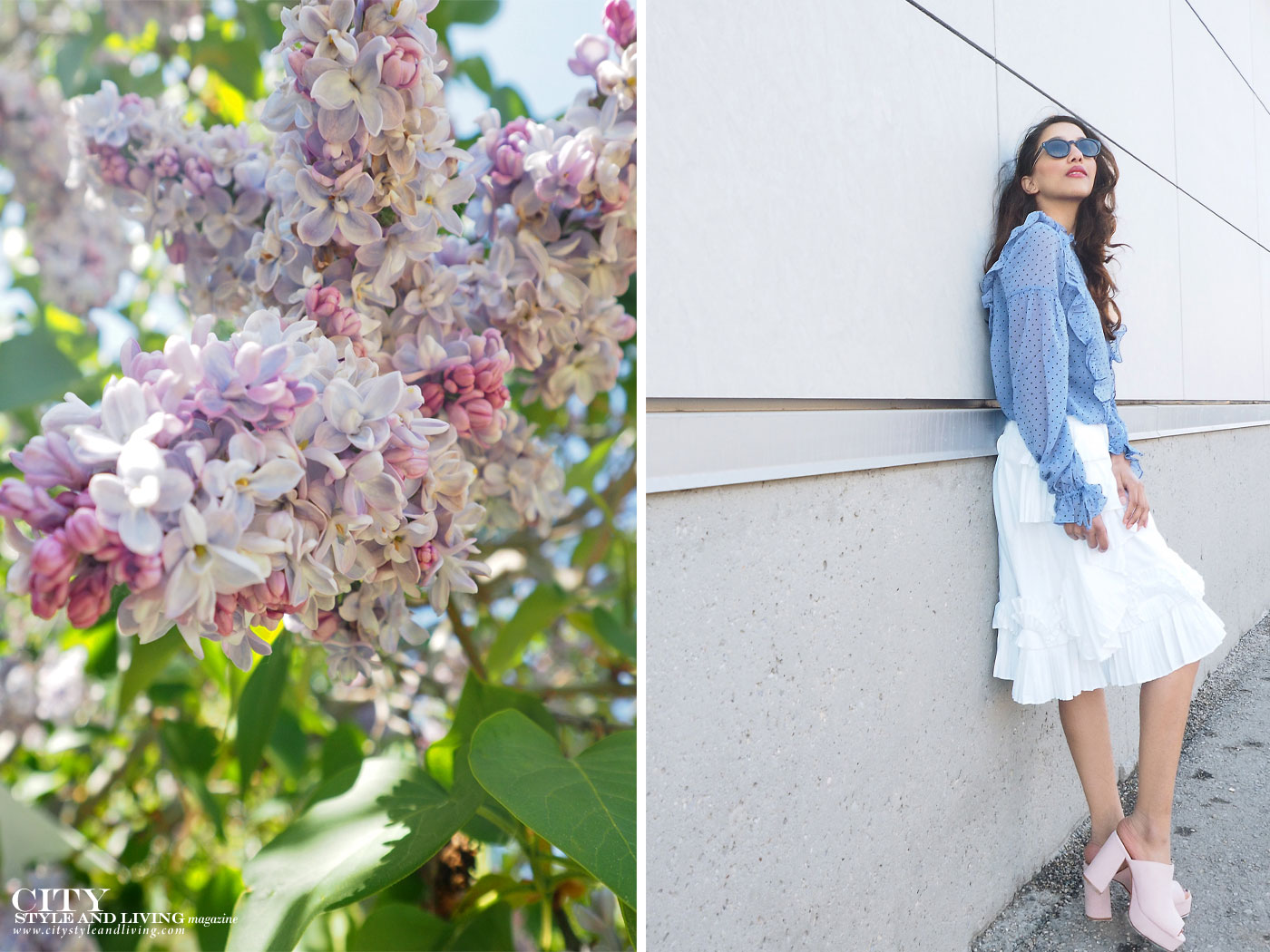 City style and living magazine The Editors Notebook style fashion blogger Shivana Maharaj how to wear frills for spring 2017 lilacs in calgary