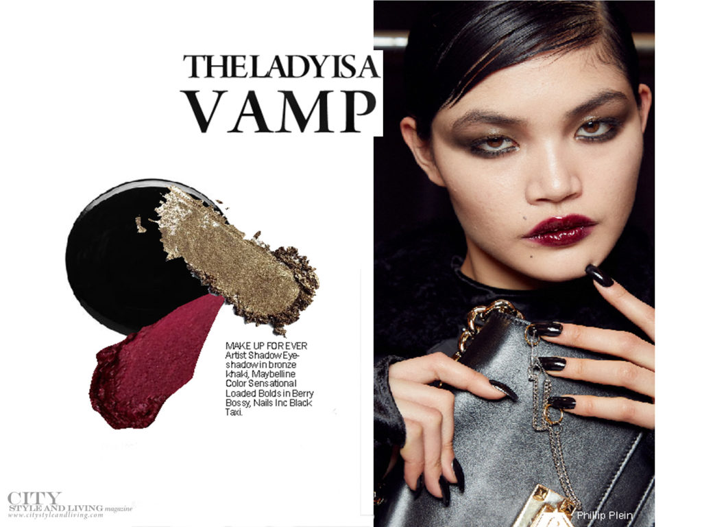 City Style and Living Magazine fall 2017 makeup trends vamp makeup