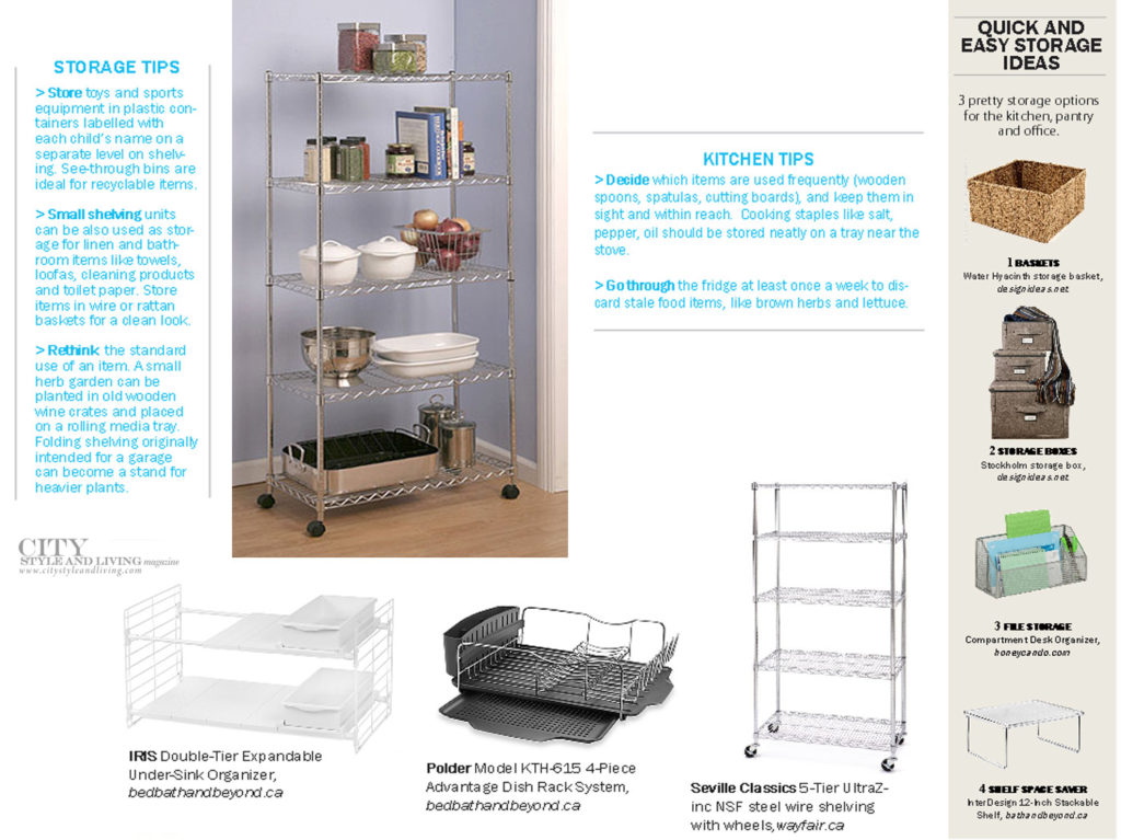 City Style and Living Magazine ORganization Tips Kitchen Spring 2018