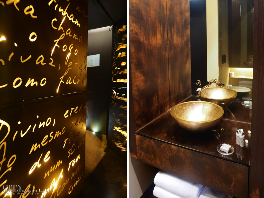 City Style and Living Magazine Travel Portugal Hotel Teatro Porto entrance door and bathroom