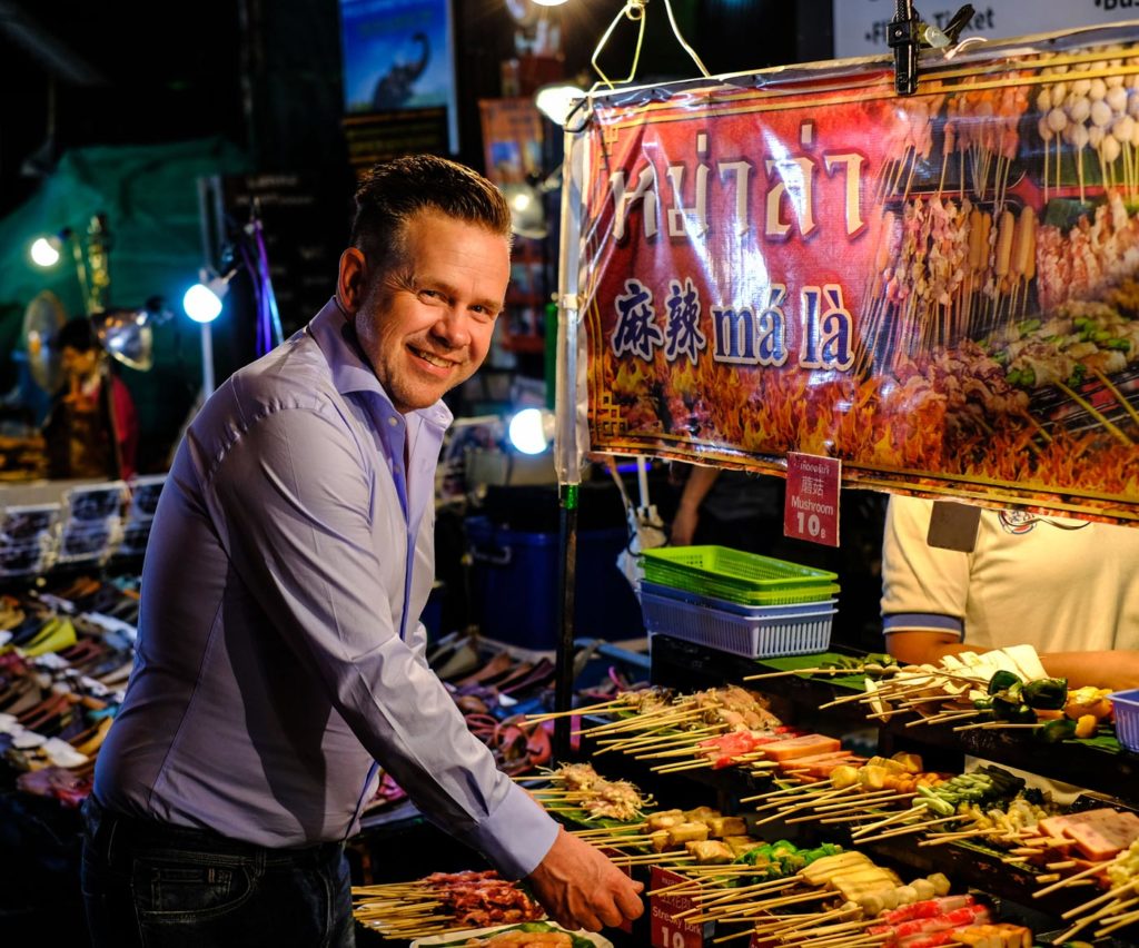 City Style and Living Magazine Edible Northern Thailand: The Roger Van Damme Chronicles Sven Van Coillie van Damme at a night market