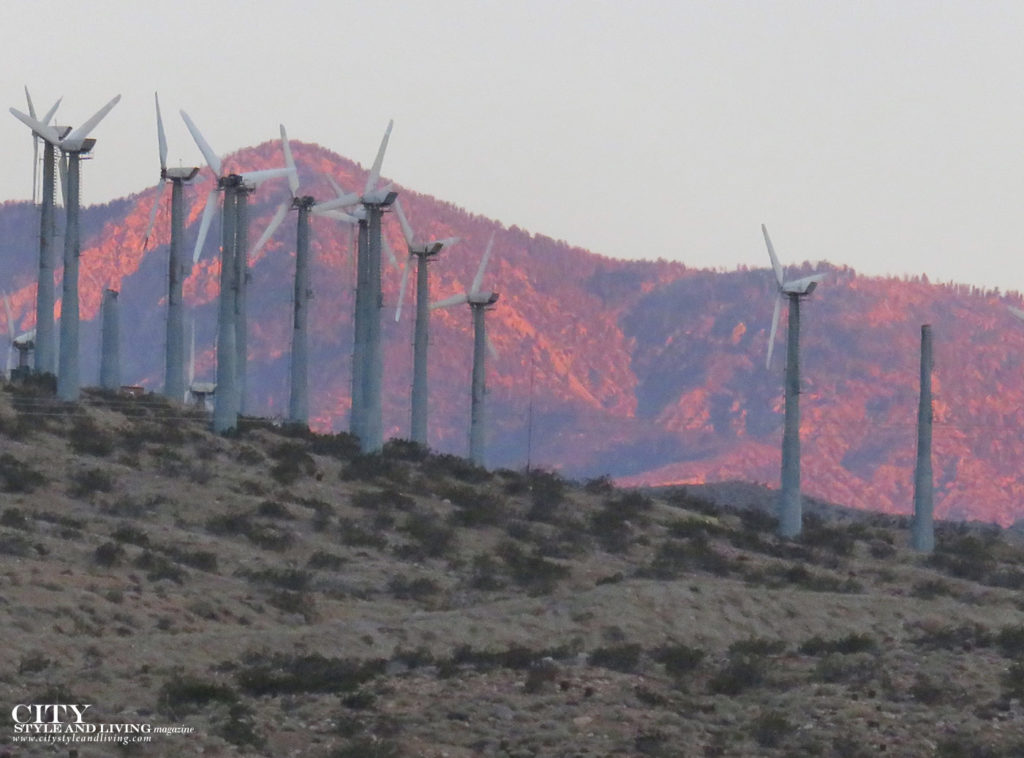 City Style and Living Magazine Winter 2018 Travel Greater Palm Springs California Windmills sunrise