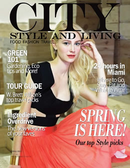 City Style and Living Magazine Cover Spring 2013