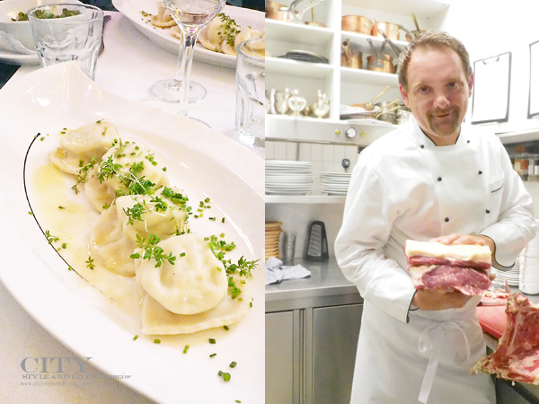 Kasnudeln and chef Joe Radinger at Arcotel Moser Verdino