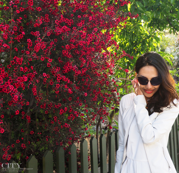 City Style and Living Magazine Healdsburg downtown peplum style blogger flowers