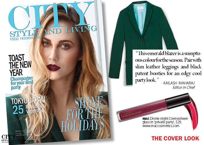 Behind the winter 2013/14 cover, beauty, holiday makeup tricks city style and living magazine