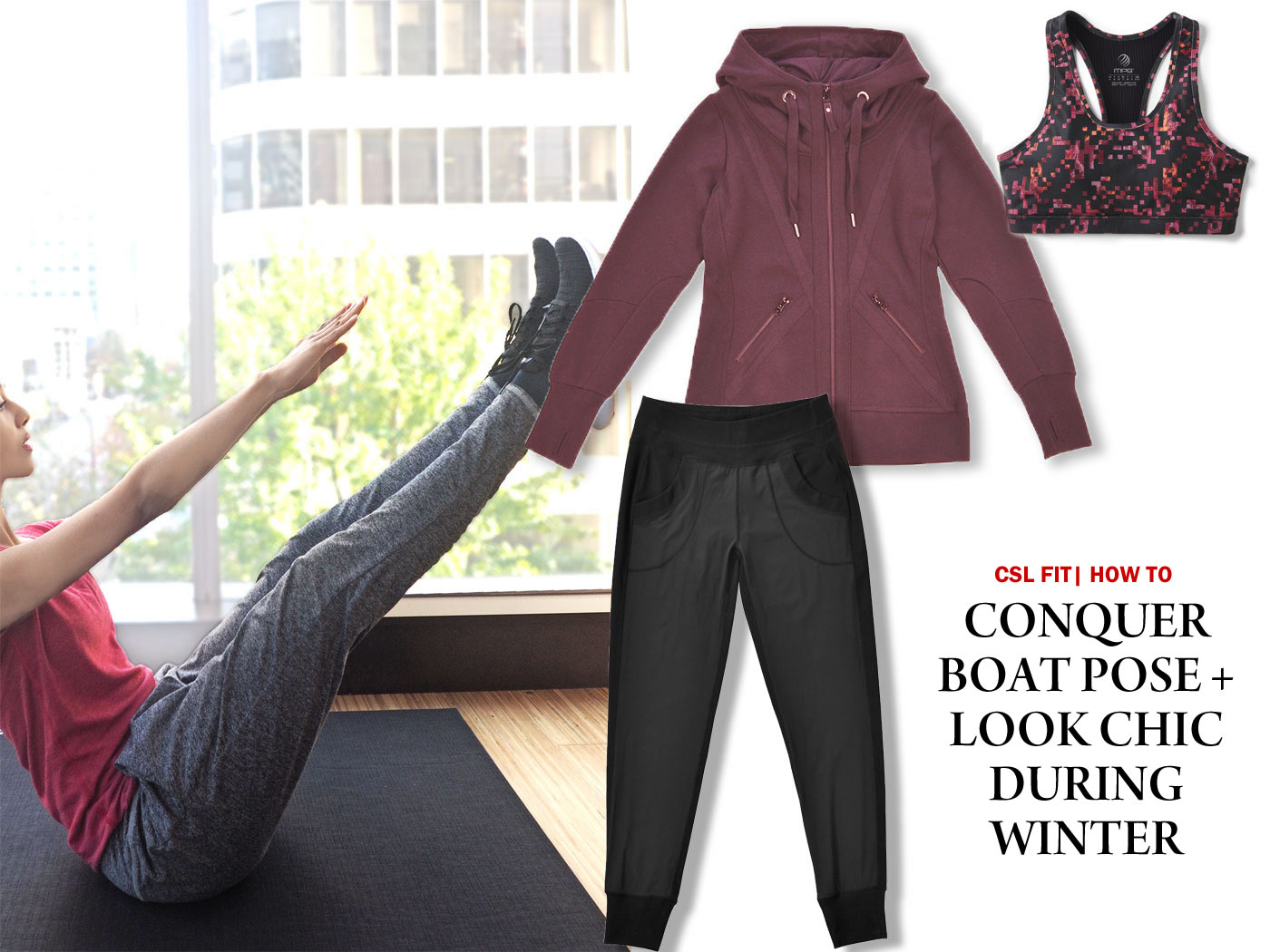 City Style and Living Magazine easy fitness routine for your core Boat Pose Winter 2016