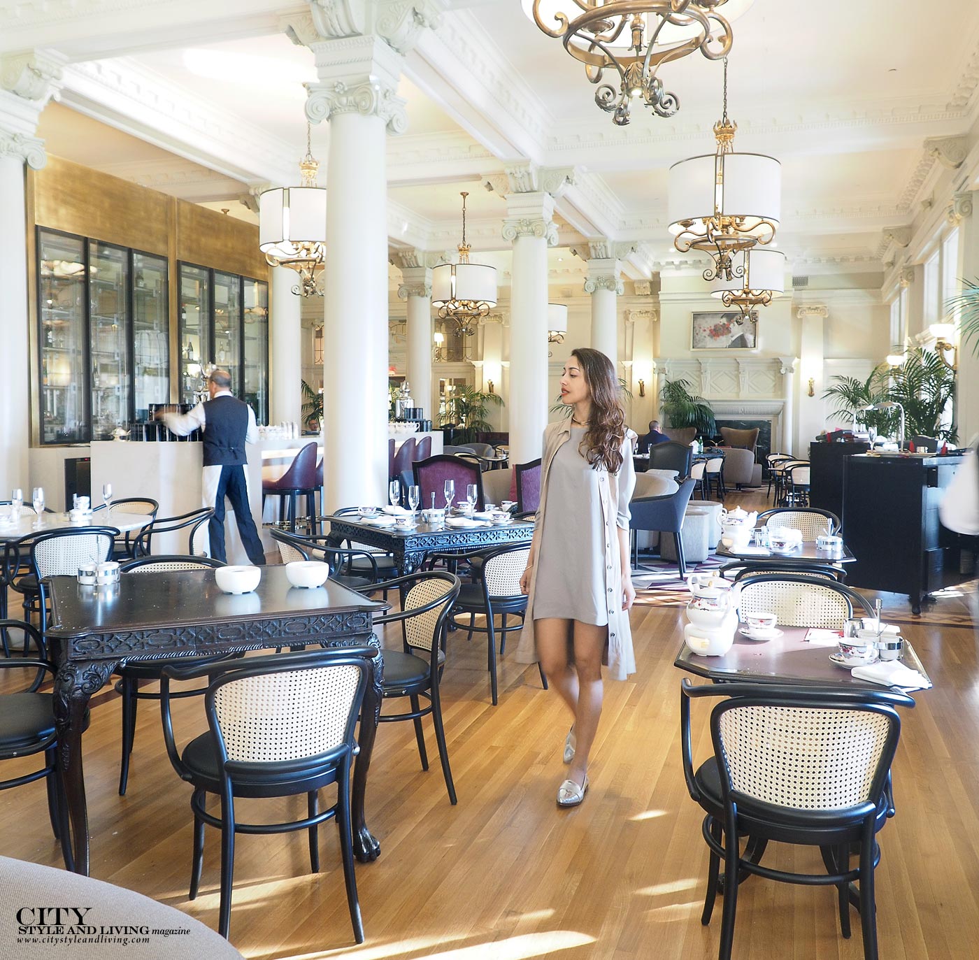The Editors Notebook style blogger at the Fairmont Empress Victoria for afternoon tea