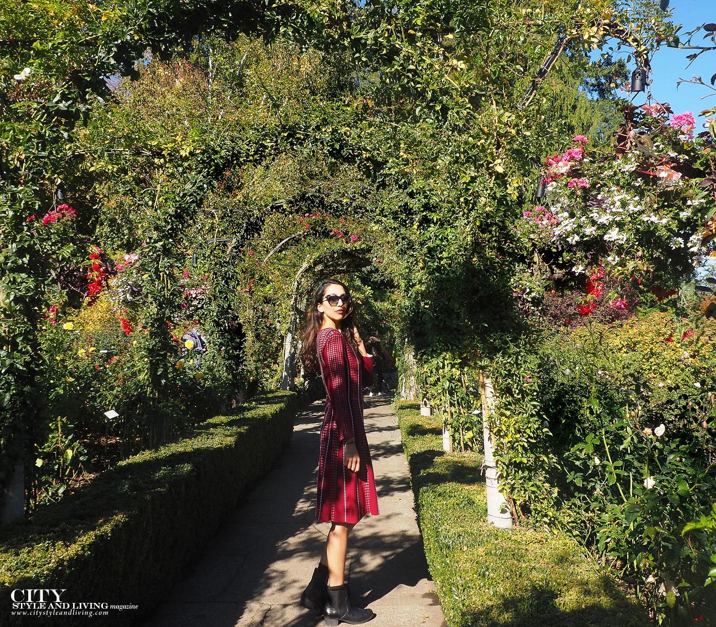 City style and living magazine Editors Notebook style fashion blogger Butchart Gardens Rose Gardens
