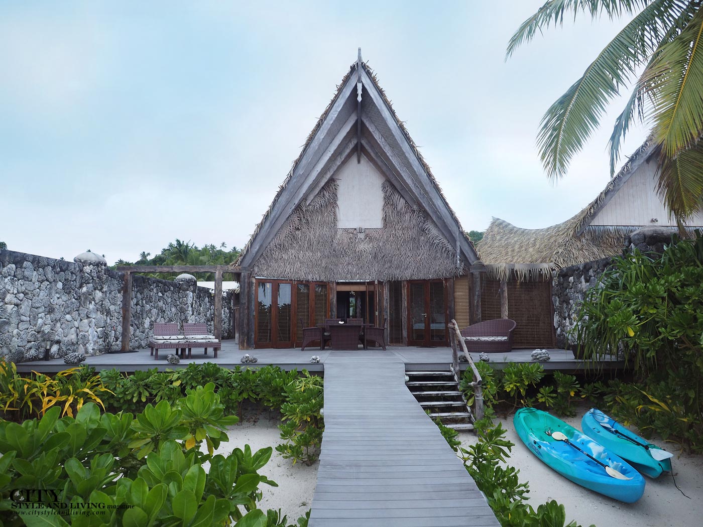 City Style and Living Magazine aitutaki cook islands luxury hotels aitutaki escape villa and long private deck leading to ocean