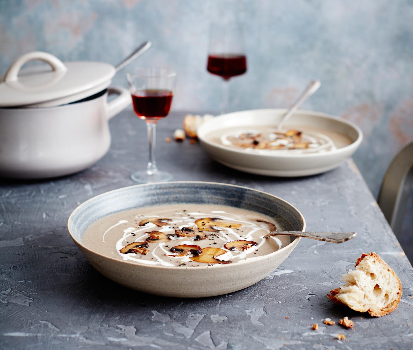City Style and Living Magazine Wine Lovers Kitchen Mushroom-Soup Mowie Kay