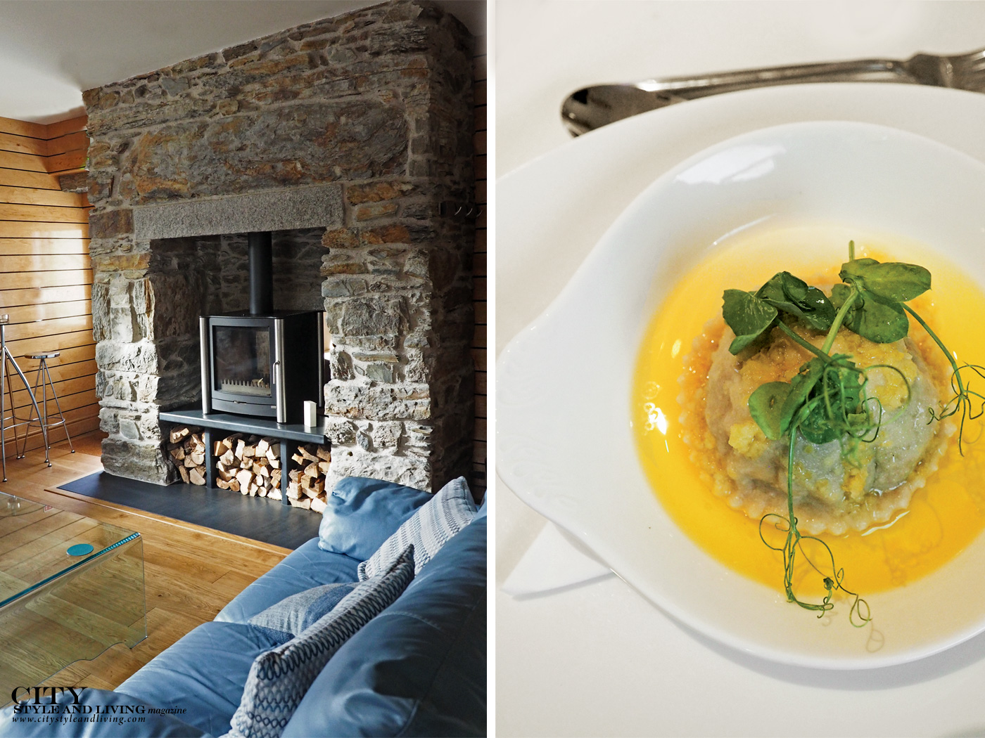 City Style and Living Magazine Winter 2018 Wales Hotels Coes Faen Luxury Spa Lodge nook and pasta