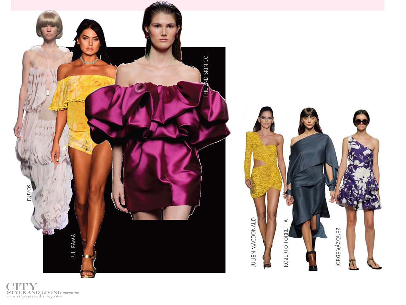 City Style and Living Magazine Summer 2019 Fashion Trends off shoulder
