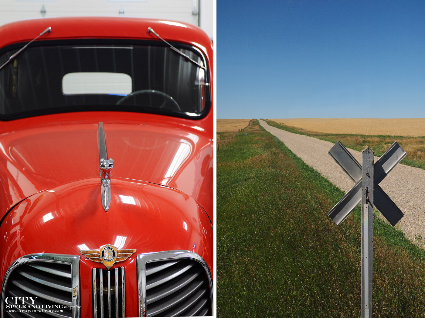 City Style and Living Magazine Travel Epic Train journeys in southern Alberta Aspen Crossing Mossleigh vintage car
