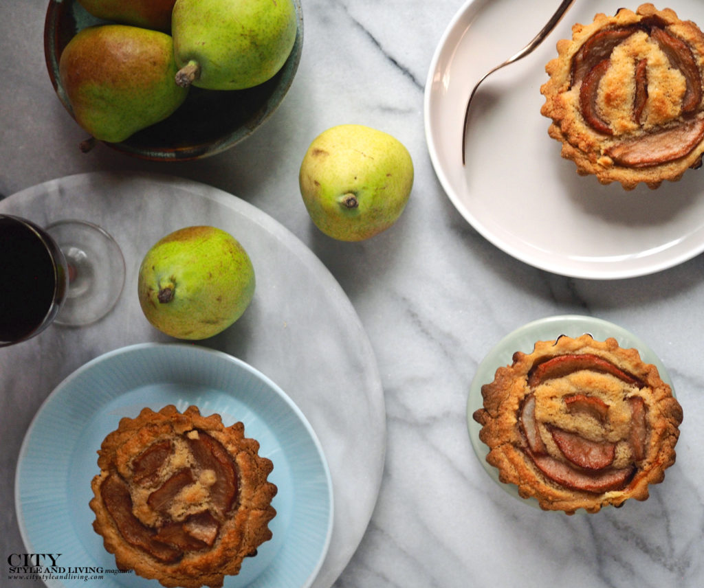 City Style and Living Winter 2021 Pear Frangipane Tartlet Overhead